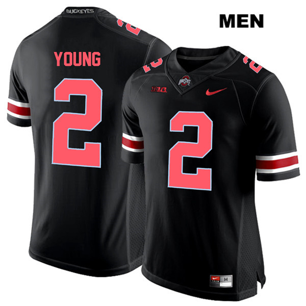 Ohio State Buckeyes Men's Chase Young #2 Red Number Black Authentic Nike College NCAA Stitched Football Jersey LH19W87YR